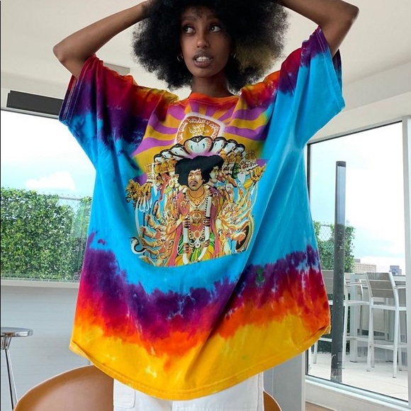 Urban Outfitters Tops - UO Jimi Hendrix Bold As Love Tie-Dye T-Shirt Dress